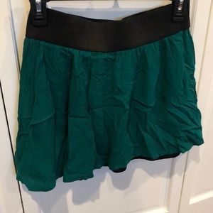 Teal mini skirt